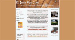 Desktop Screenshot of dormir-pas-cher.com